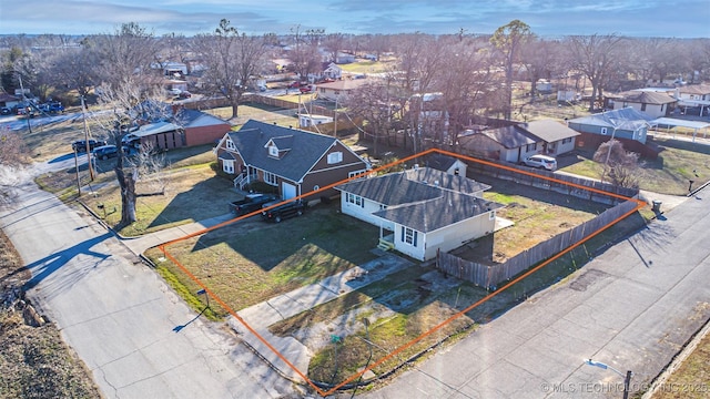 aerial view featuring a residential view