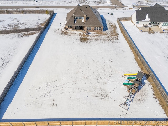 view of snowy aerial view