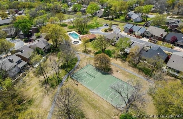 bird's eye view featuring a residential view