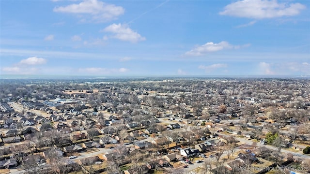 bird's eye view with a residential view