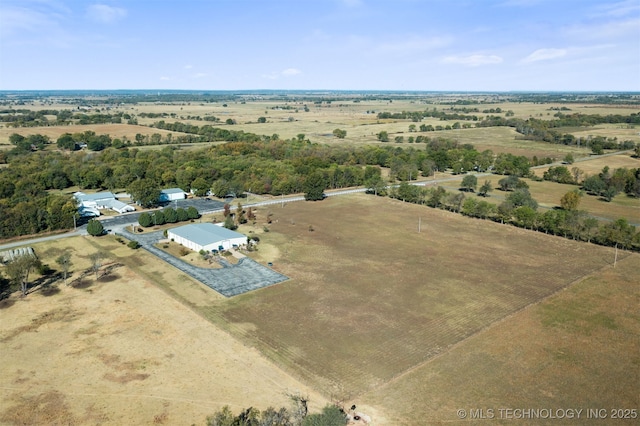 drone / aerial view featuring a rural view