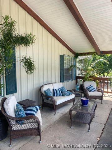 view of patio featuring an outdoor hangout area