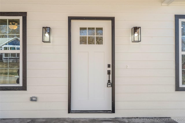 view of doorway to property