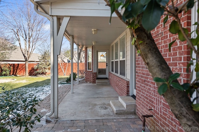 view of patio / terrace with fence