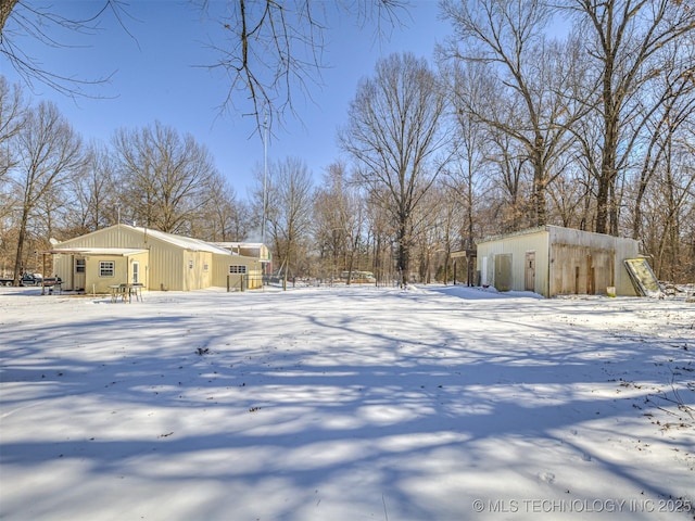 view of snowy yard