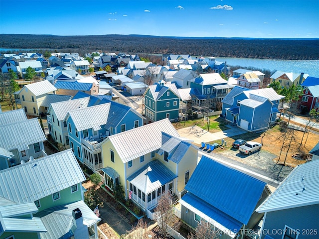 drone / aerial view featuring a residential view