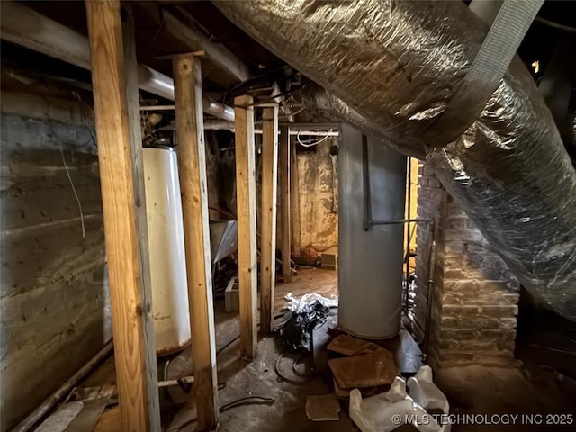 view of unfinished attic