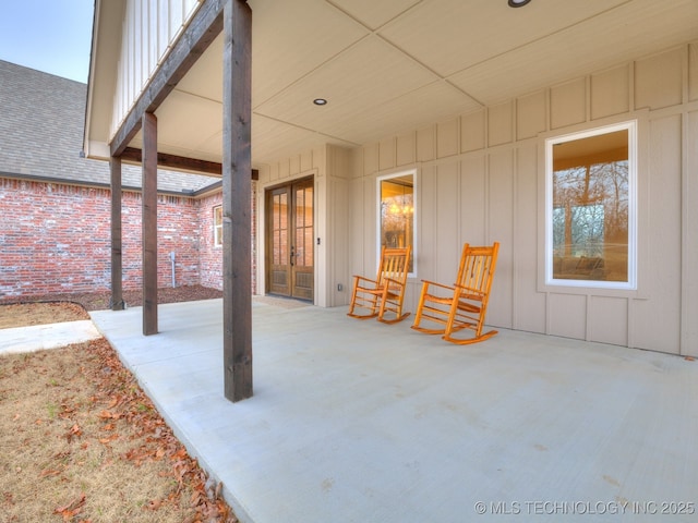 view of patio with french doors