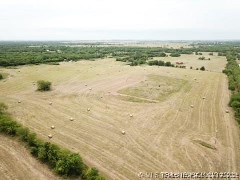 drone / aerial view featuring a rural view