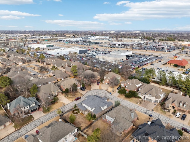 bird's eye view with a residential view