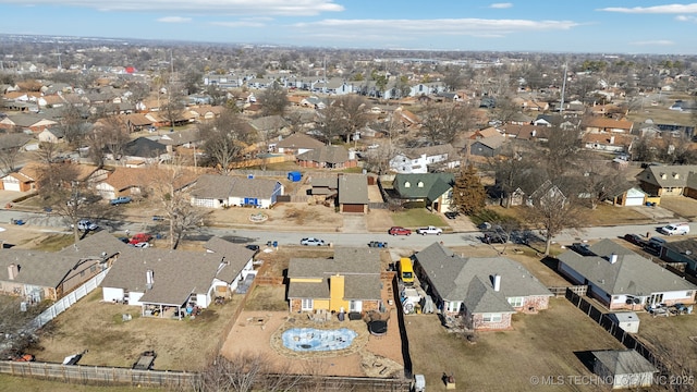 aerial view featuring a residential view