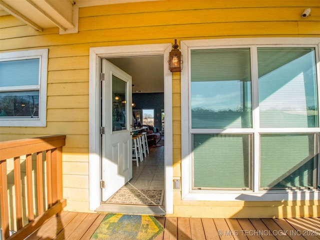 view of doorway to property