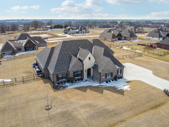 drone / aerial view featuring a residential view