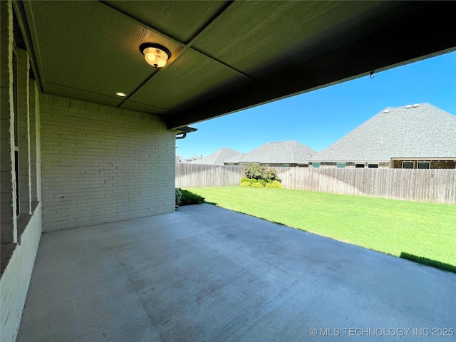 view of patio / terrace featuring a fenced backyard