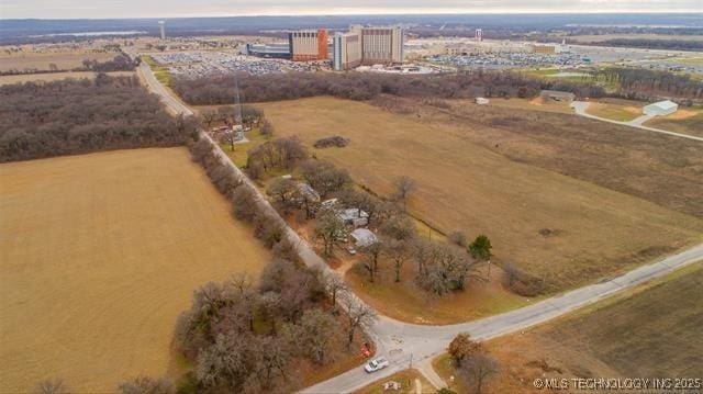 drone / aerial view featuring a rural view