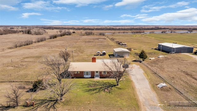 bird's eye view featuring a rural view