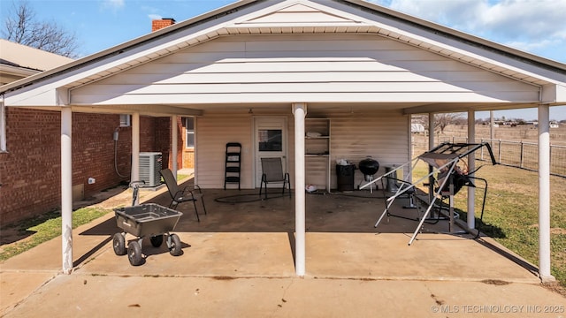 exterior space with fence