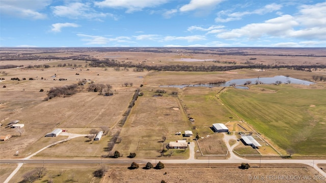 drone / aerial view with a rural view