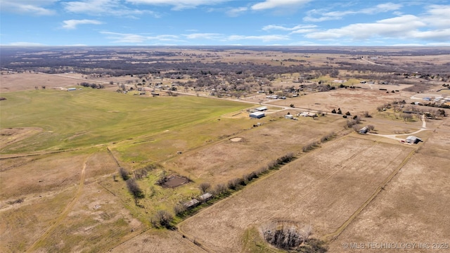 bird's eye view with a rural view