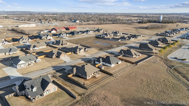 bird's eye view with a residential view