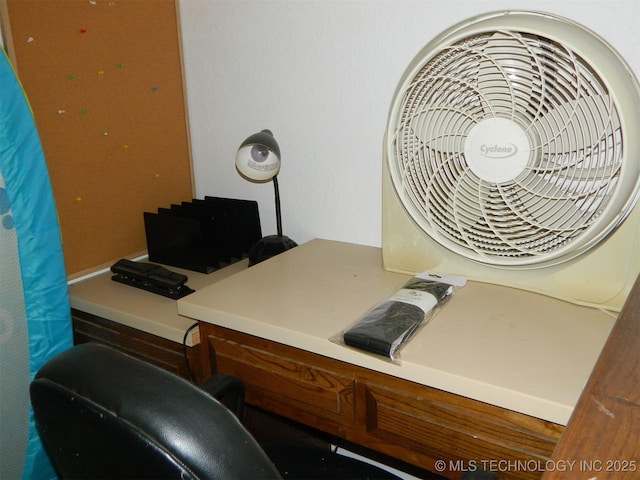 view of home office