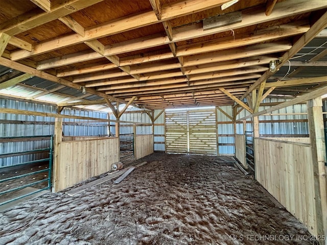 view of horse barn