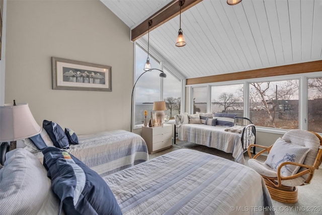 29898 S 566th Rd Unit 411, Afton, OK 74331 - carpeted bedroom featuring wooden ceiling