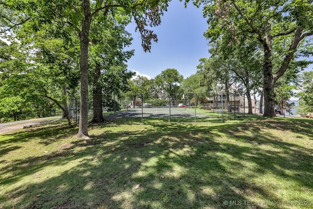 29898 S 566th Rd Unit 411, Afton, OK 74331 - view of yard featuring a tennis court