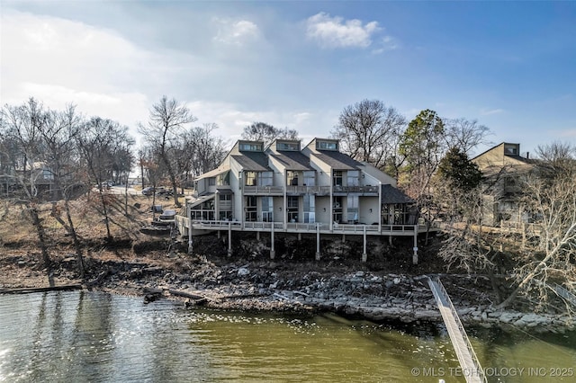 29898 S 566th Rd Unit 411, Afton, OK 74331 - dock with a water view and a balcony