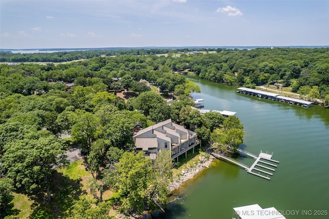 29898 S 566th Rd Unit 411, Afton, OK 74331 - bird's eye view of a nearby body of water and a forest