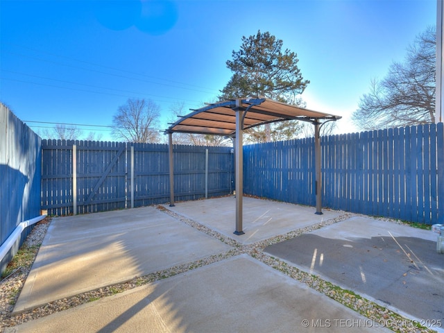 view of patio / terrace with a fenced backyard