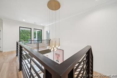 1641 E 32nd St, Tulsa, OK 74105 - stairs featuring wood finished floors and recessed lighting