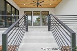 1641 E 32nd St, Tulsa, OK 74105 - property entrance with a ceiling fan