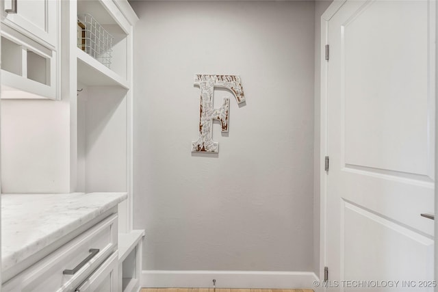 mudroom with baseboards