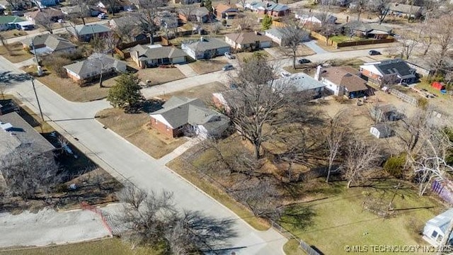 drone / aerial view with a residential view