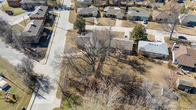 aerial view featuring a residential view