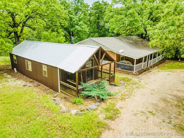 view of horse barn