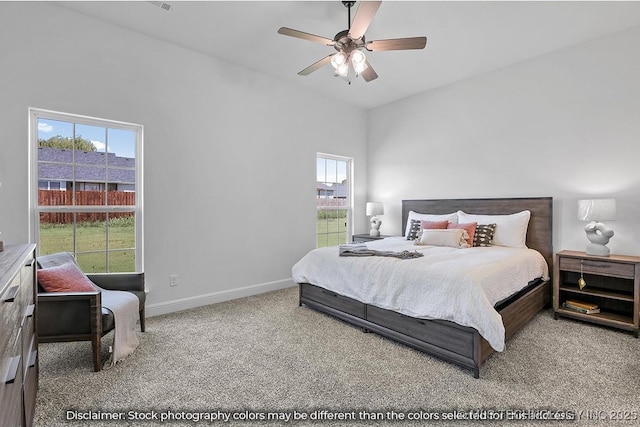 27983 E 109th St S, Coweta, OK 74014 - bedroom featuring carpet, baseboards, and ceiling fan