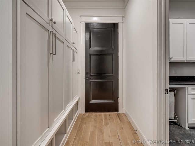 18420 E Persimmon Ln, Owasso, OK 74055 - mudroom featuring light wood finished floors and baseboards