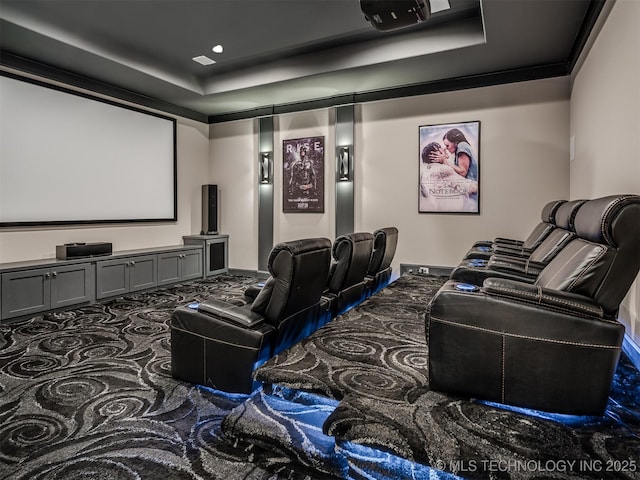 18420 E Persimmon Ln, Owasso, OK 74055 - cinema with a raised ceiling