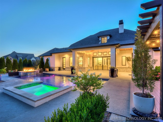 18420 E Persimmon Ln, Owasso, OK 74055 - swimming pool featuring an in-ground hot tub and a patio