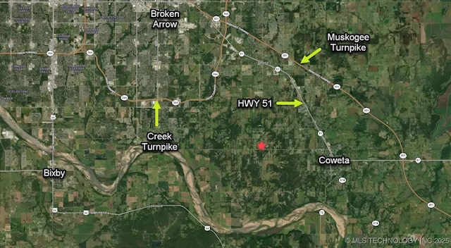 13902 S 241st E Ave, Coweta, OK 74429 - aerial map of property and surrounding area