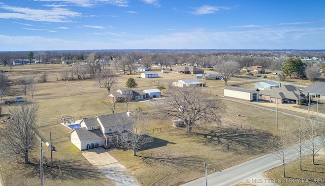 bird's eye view with a residential view