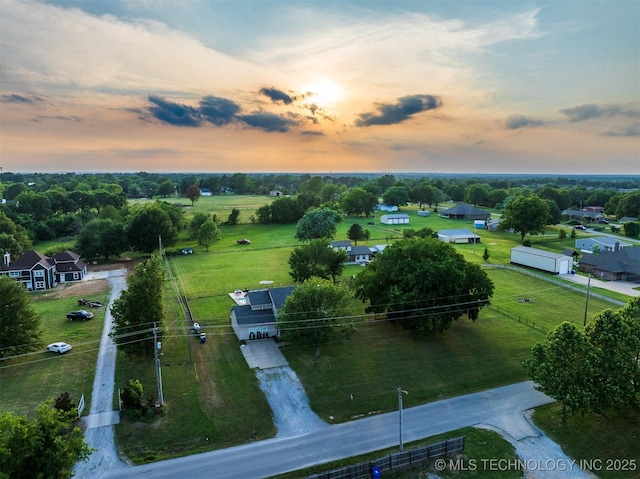 13902 S 241st E Ave, Coweta, OK 74429 - aerial view at dusk of view of wooded area