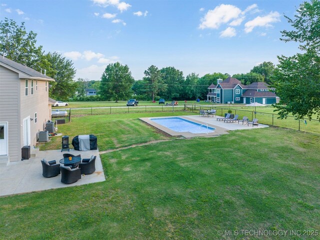13902 S 241st E Ave, Coweta, OK 74429 - view of yard with a patio and central air condition unit
