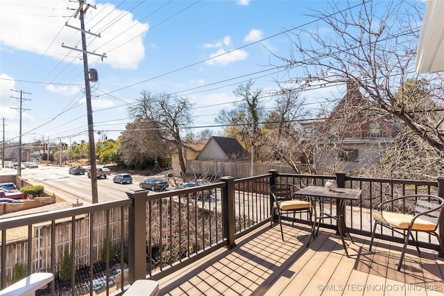 wooden deck with fence