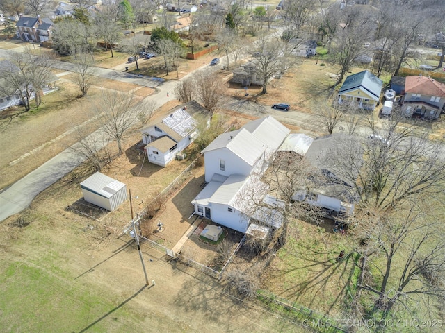 bird's eye view with a residential view