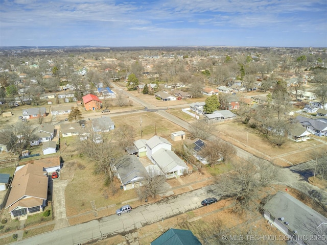 drone / aerial view with a residential view