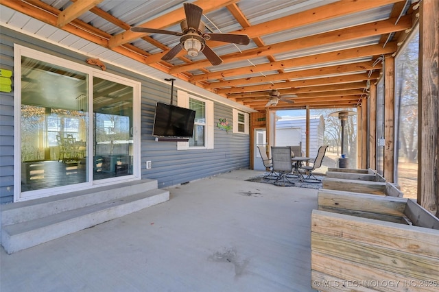 view of patio / terrace with ceiling fan