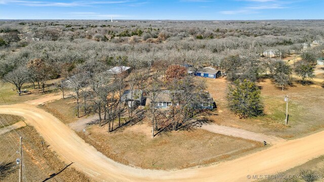 bird's eye view with a rural view